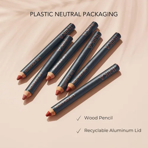 Miniatura 4 de INIKA Lápiz labial orgánico de larga duración con lápiz labial vegano y delineador de labios orgánico, hipoalergénico, libre de crueldad, acabado