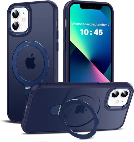 Miniatura 16 de LeYi para iPhone-13 Funda/iPhone-14 Fundas: con soporte para MagSafe i Phone 13Funda con anillo magnético iPhone14 iPhone13 Cubierta Funda para Negro