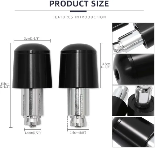Miniatura 2 de JMTBNO Manijas universales de motocicleta de 7/8 pulgadas, 0.866 in, agarres de goma CNC compatibles con Honda Yamaha, Suzuki, Kawasaki, Dirt Bike