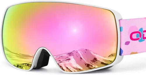 Miniatura 11 de Odoland Gafas de esquí para niños, gafas de snowboard para jóvenes esquiadores de 8 a 16 años, gafas de nieve S2 con lente doble, protección