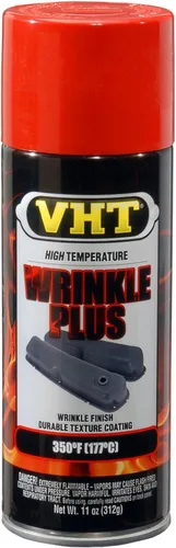 VHT SP204-6PK Pintura de Alta Temperatura Wrinkle Plus – Pintura en Aerosol Roja - Lata de Aerosol de 11 oz, Paquete de 6 Rojo