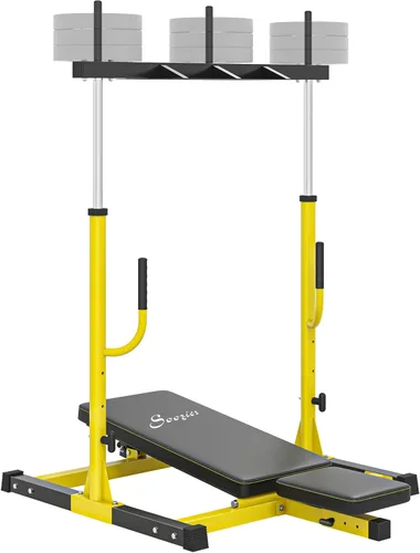 Miniatura 10 de Máquina de Prensa Vertical para Piernas Soozier, Capacidad de 660LBS, Máquina de Entrenamiento de Fuerza para Piernas con Posiciones Ajustables