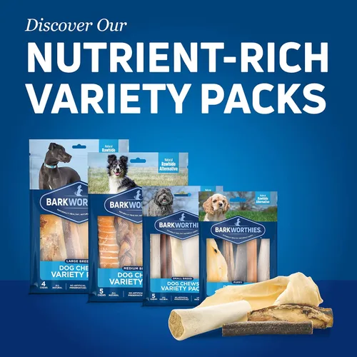 Miniatura 5 de Barkworthies Paquete variado de cachorros – 5 unidades (paquete de 1) – Rico en proteínas, totalmente natural, fácilmente digerible, alternativa