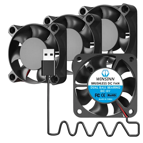WINSINN Ventilador USB de 1.575 in y 5 V – Rodamiento de bolas dual de 5000 RPM Reemplazo del ventilador de refrigeración para PC/CCTV/Banco de