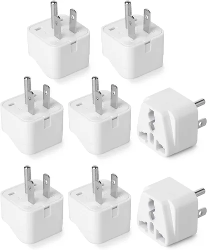 Miniatura 21 de Bates - Adaptador universal de enchufe de viaje, paquete de 2, convierte enchufes de la UE/Reino Unido y Asia a enchufe de EE. UU., adaptador