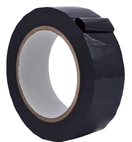 WOD CSTC22SBA Cinta de sellado de cartón negro, 1.5 pulgadas x 55 yardas, 2 mils de grosor, cinta de embalaje industrial resistente para mudanzas,