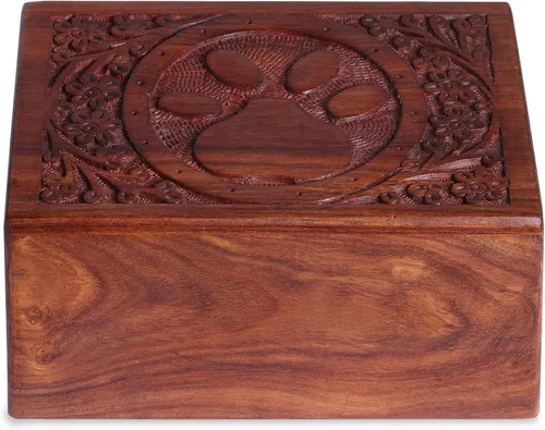 Miniatura 7 de Caja de Urna de Madera para Cenizas Humanas, Urnas Funerarias de Cremación, Urna Decorativa, Caja Conmemorativa para Mascotas, Urna para Gatos Bebés