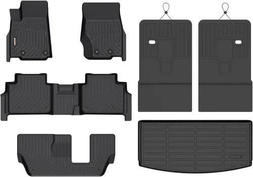 Miniatura 79 de Alfombrillas y forro de carga para Jeep Grand Cherokee L 2021-2025 (solo para 6 plazas sin consola central), alfombrillas de automóvil TPE para todo
