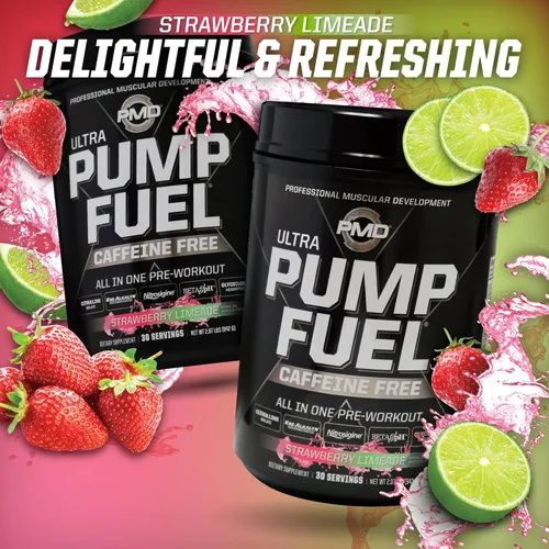 Miniatura 9 de PMD Sports Pump Fuel Ultra Sin Cafeína - Polvo Premium de Preentrenamiento y Bomba Muscular, Mayor Enfoque, Resistencia y Recuperación, Creatina Sin
