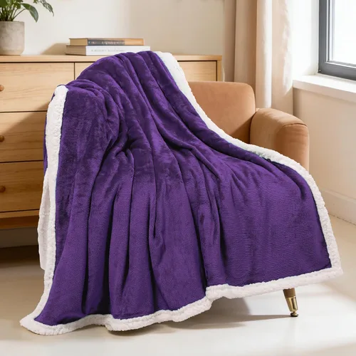 Miniatura 11 de Beautex Manta de Vellón Sherpa Beige Crema, Manta Suave y Esponjosa de Franela y Felpa, Manta Acogedora y Suavísima para Sofá, Cama y Adultos