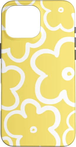 Miniatura 18 de iPhone 16 Cute Flower Pattern Wildflower Lemon Yellow and White Floral Case