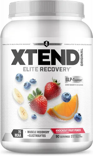 XTEND Original BCAA - Polvo de Frutas Knockout Punch | Bebida de recuperación muscular post entrenamiento sin azúcar con aminoácidos | 7 g de BCAA