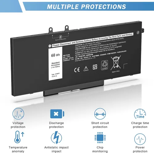 Miniatura 5 de 3HWPP Batería para laptop compatible con Dell Latitude 5410 5510 5501 5401 5411 5511 Precision 3541 3551 Inspiron 7706 2 en 1, 17 7500 7506 2 en 1