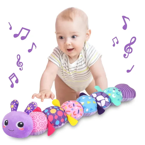 Miniatura 11 de KMUYSL Juguetes para bebés de 0-6 y 6-12 meses, juguete sensorial con música y animales de peluche para 0 1 2 3 4 5 6+ meses, juguete de peluche