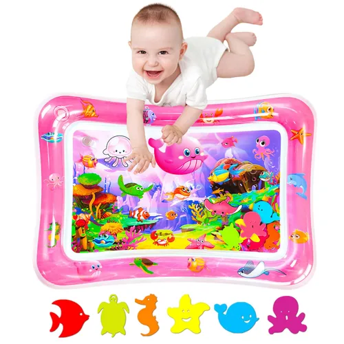 Miniatura 11 de ZHUYNXIR Alfombras de juego acuáticas para la hora del estómago, alfombrillas para la hora del estómago, alfombrilla de agua para bebé para niños