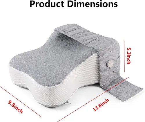 Miniatura 8 de Almohada ergonómica de espuma viscoelástica para adultos con correa ajustable, cojín grande para aliviar el dolor de ciática, soporte de cadera