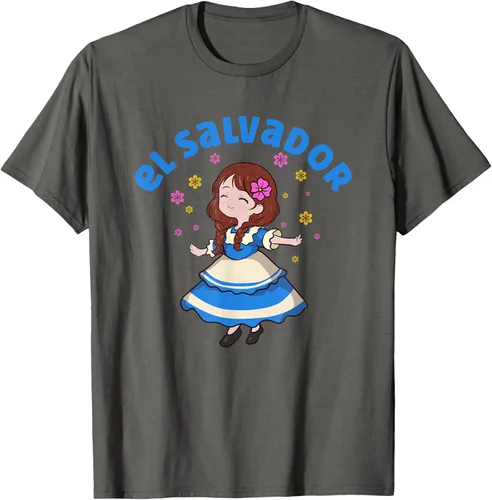 Miniatura 69 de Camiseta de mujer hispana con bandera salvadoreña de El Salvador Orgullosa, Negro