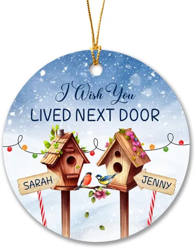 Miniatura 12 de Adornos de Navidad personalizados 2025 para amigas, regalos de adorno para la decoración del árbol de Navidad, regalo personalizado de Navidad
