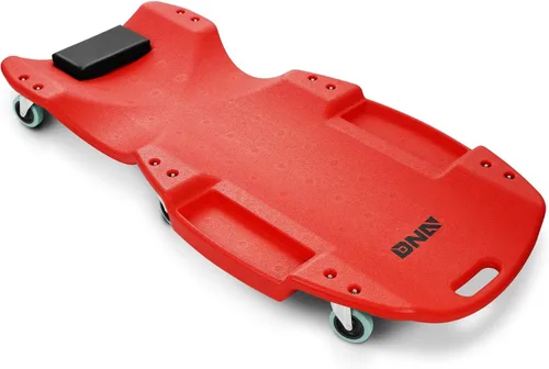 Miniatura 13 de DNA MOTORING Enredadera de perfil bajo de 40 pulgadas de plástico para taller de cochera con apoyacabezas acolchado, bandejas de herramientas y 6
