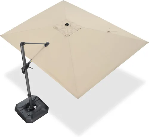 Miniatura 114 de PURPLE LEAF Sombrilla de Patio de 8 Pies para Exteriores Sombrilla Cantilever Cuadrada de Aluminio Sombrilla Offset con Rotación de 360 Grados