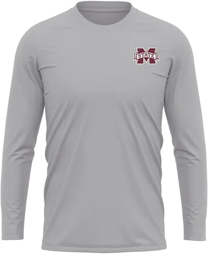 Miniatura 295 de Camisa deportiva de manga larga oficial de la NCAA Collegiate para hombre, con logotipo en el pecho izquierdo, colección Athletic Heather