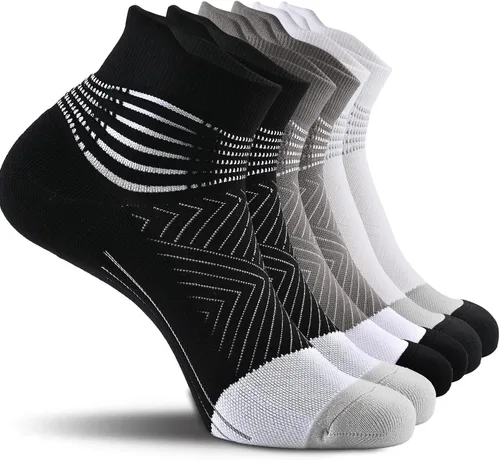 IRAMY Calcetines de compresión para el tobillo para mujer, con absorción Coolmax, atlética acolchada, alivio de la fascitis plantar, 236 pares
