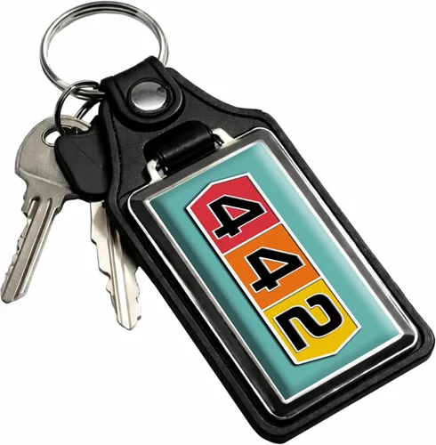 Miniatura 80 de Brotherhood Car Key Chain for Cutlass - Classic Models Keychain for Men and Women Gift Key Ring Azul alpino