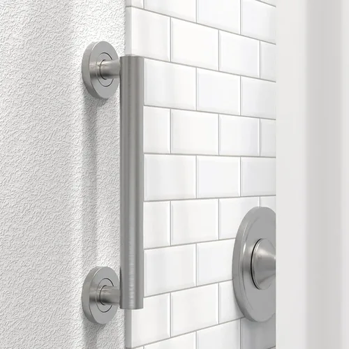 Barra de agarre compatible con ADA, soporte de peso de 500 libras para seguridad en el baño (30,5 cm, níquel cepillado)