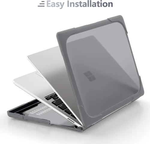 Miniatura 6 de Batianda Funda resistente para laptop Microsoft Surface 5, 4, 3ª, pantalla táctil de 15 pulgadas con soporte plegable y cubierta para teclado, funda
