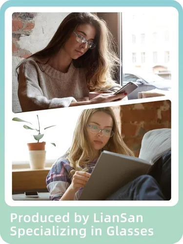 Miniatura 2 de LianSan Metal Zero Top - Gafas de lectura progresivas multienfoque para mujeres, con bloqueo de luz azul de medio borde, parte superior
