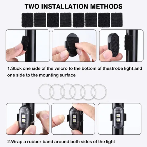 Miniatura 5 de 8PCS Luces Estroboscópicas LED Inalámbricas, Halloween 8 Colores Luces Estroboscópicas Inalámbricas con Control Remoto, IP65 Impermeable Recargable