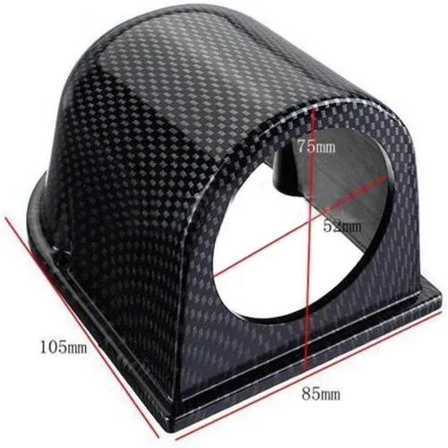 Miniatura 4 de ESUPPORT Fibra de carbono 2 "2.047 in resistente universal de un agujero tablero tablero de coche auto motor medidor Pod Mount Holder