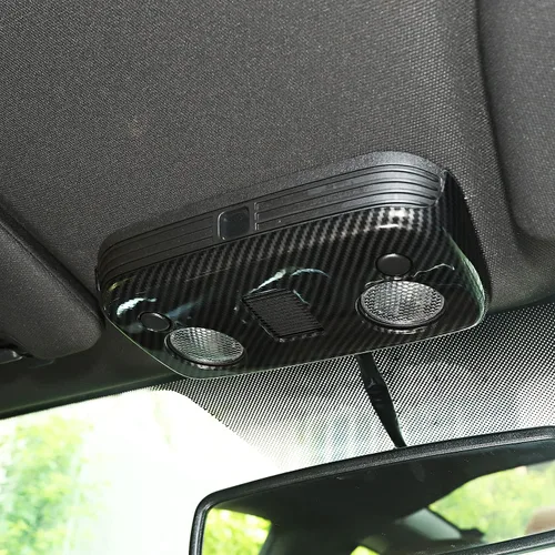 Miniatura 7 de RT-TCZ Cubierta de Adorno de Lámpara de Luz de Lectura del Techo Delantero de Fibra de Carbono, Accesorios Interiores para Ford Mustang 2009-2022