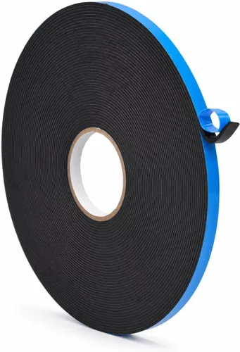WOD Cinta de montaje de espuma de doble cara, 1/8 pulgadas de grosor x 1/2 pulgada x 75 pies. Resistente a la intemperie para rellenar huecos, Negro