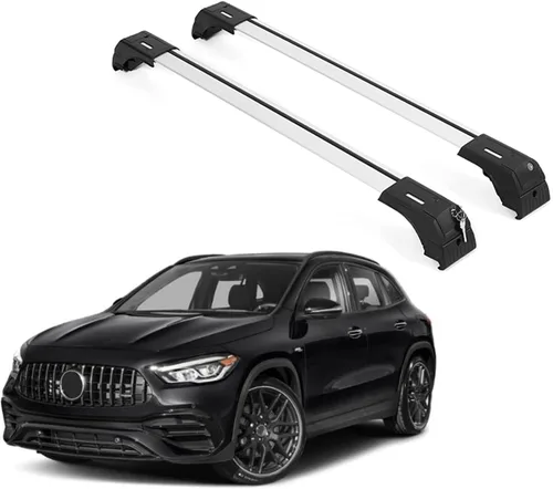 Miniatura 16 de ERKUL – Barras transversales portaequipajes para Mercedes Benz GLA 2021-2026 Barras transversales de aluminio con bloqueo antirrobo para techo