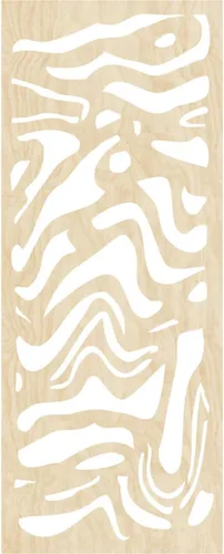 Miniatura 2 de 9 3/8"W x 24 3/8"H x 1/4"T Northfield Decorativos Paneles de Pared de Madera Calado, Abedul