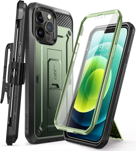 Miniatura 10 de SUPCASE Funda para iPhone 13 Pro Max con protector de pantalla (Unicorn Beetle Pro), [soporte integrado y clip para cinturón] Funda protectora