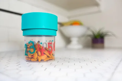Miniatura 5 de Munchie Mug Taza de aperitivos a prueba de derrames, color morado, tarro de 12 onzas, fabricado en los Estados Unidos Púrpura