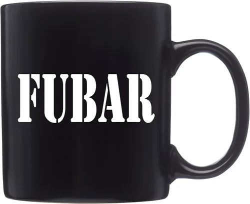 Miniatura 2 de Rogue River Tactical Divertida taza de café negra militar FUBAR Taza de novedad negra Gran idea de regalo para veteranos militares