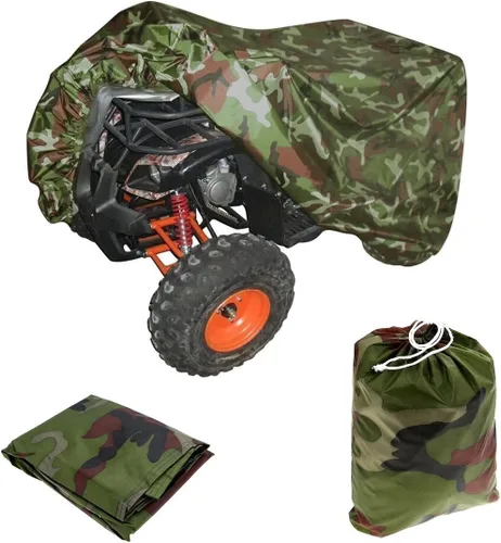 Cubierta impermeable para cuatrimoto de 4 ruedas, camuflaje compatible con Kawasaki, Honda, Polaris, Sportsman, Yamaha, Arctic Cat, lejos de la