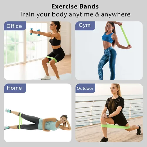 Miniatura 4 de Banda de látex para entrenamiento, banda de resistencia para hombres y mujeres, banda de goma para pilates y yoga, equipo de ejercicio para piernas