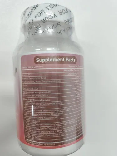 Miniatura 7 de Suplemento complejo de azúcar en la sangre, natural con 20 hierbas activas y vitaminas, incluyendo canela, melón amargo, pimienta negra, regaliz