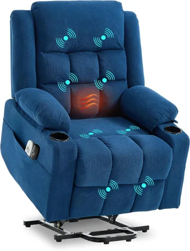 Miniatura 13 de Ketaiyou Electric Power Lift Recliner Chair Sofa with Massage and Heat for Elderly, USB and Type-C Ports, Cup Holders, Infinite Position