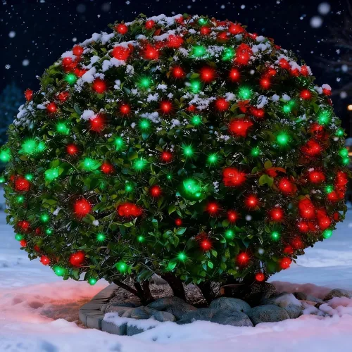 Miniatura 8 de Meteds 6 pies x 4 pies luces LED de red de Navidad con cable verde, luces de red impermeables certificadas UL conectables para arbustos, árboles