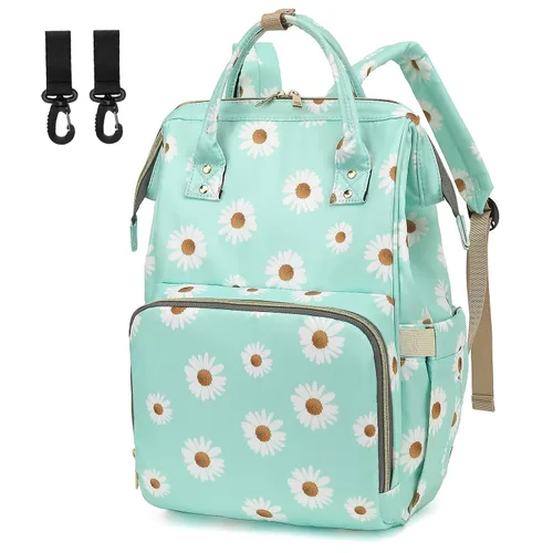 Miniatura 11 de Mochila de Pañales para Bebés Niñas, Mamá Bolsas Grandes Impermeables para Pañales para Mujeres (Mármol)