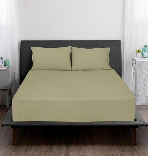 Miniatura 9 de ROYALE LINENS Juego de sábanas de 300 hilos de 100 % algodón peinado de fibras largas, 4 piezas, 1 sábana bajera, 1 encimera y 2 fundas de almohada