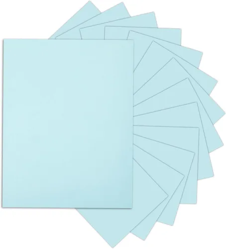 24 hojas de cartulina azul claro de 8.5 x 11 pulgadas, papel de impresora Goefun de 80 libras para invitaciones, menús, manualidades, tarjetas de