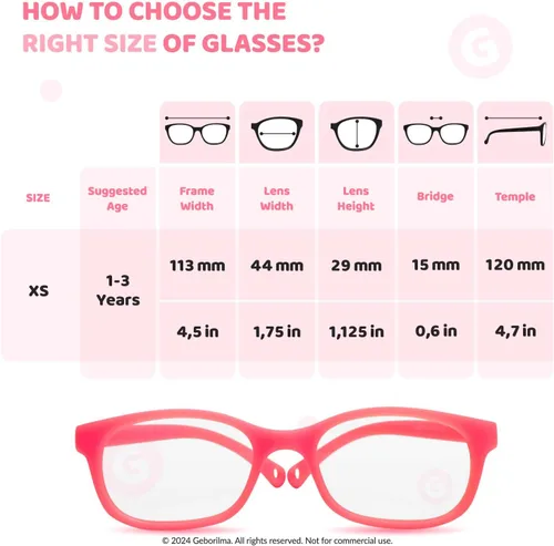 Miniatura 33 de Lentes de marco flexible para niños pequeños, lentes irrompibles para niños de 1 a 3 años, lentes graduados flexibles, marcos de anteojos para niños