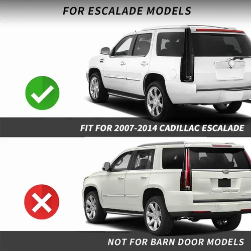 Miniatura 4 de YUANZHENG Conjunto de luces traseras LED completas para [Cadillac Escalade 3ª generación SUV 2007 2008 2009 2010 2011 2012 2013 2014] Lámpara Humo