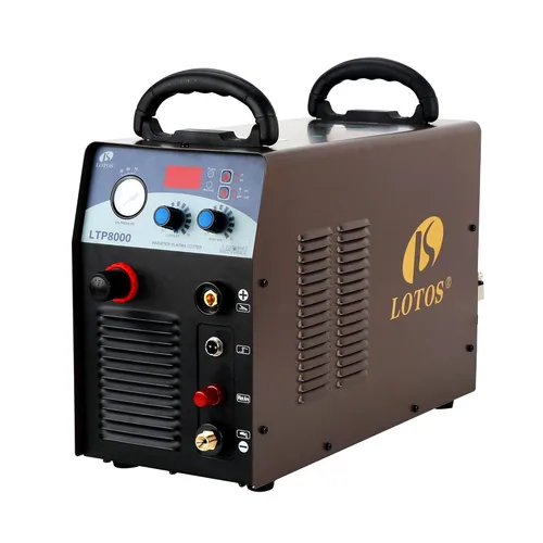 Lotos LTP8000 - Cortador de plasma de 80 A con cortador de metal Pilot ARC, corte limpio de 1 pulgada, color marrón